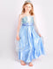 Den Goda Fen Verkleedkledij Frozen Princess - Jurk met sleep - 110-116cm - 4-6 jaar - Lichtblauw