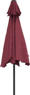 vidaXL - Parasol - met - metalen - paal - 300 - cm - bordeauxrood
