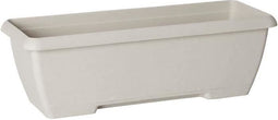 Jardiniere - GARDEN ID Teramo - Wit 60 cm - Duurzaamheid - Geïntegreerde waterreserve - Gerecycled en 100% recyclebaar - Volume voor planten