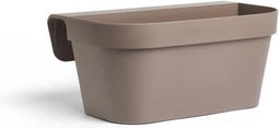Jardiniere+haak - GARDEN ID Star - Taupe 50 x 21 cm - Gemakkelijke bevestiging - Waterreserve - gerecycled en 100% recyclebaar