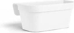 Jardiniere+haak - GARDEN ID Star - Wit 50 x 21 cm - Gemakkelijke bevestiging - Waterreserve - gerecycled en 100% recyclebaar