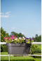 Jardiniere+haak - GARDEN ID Star - Zwart-Anth 50 x 21 cm - Eenvoudige bevestiging - Waterreserve - gerecycled en 100% recyclebaar