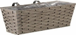 Jardiniere - Kunstrotan - Bari grijs - 48 cm - SMART GARDEN