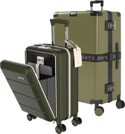 ONYX Kofferset - 2-delige Handbagage 35L en Check-in Koffer 100L - TSA slot - Lichtgewicht - Groen