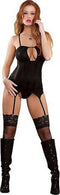 Jarretel Top & String - Zwart S/M