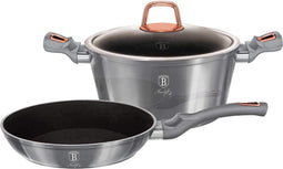 Berlinger Haus Pannenset Moonlight 24 Cm Rvs Grijs 3-delig