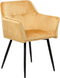 JASMIN - Eetkamerstoel set van 2 - Geel - Fluweel
