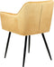 JASMIN - Eetkamerstoel set van 2 - Geel - Fluweel