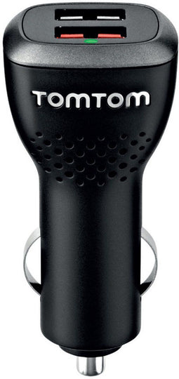 TomTom Snelle dubbele oplader - Oplader - Laadt 2 apparaten tegelijk op - Zwart