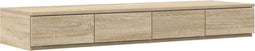 vidaXL - Lade - voor - Bedden - in - Sonoma - Eikenhout - 120x36,5x16,5 - cm - Bewerkt - Hout