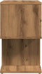 vidaXL - Nachtkastje - 50x30x51,5 - cm - bewerkt - hout - artisanaal - eikenkleur