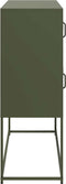 vidaXL - Dressoir - 100,5x39x107 - cm - koudgewalst - staal - olijfgroen