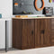 vidaXL - Garagekast - 40x51x85 - cm - massief - grenenhout - bruin - eikenkleurig