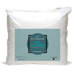 Set van 2 Microfiber anti-mijt kussens 60x60cm