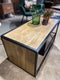 JAVA SalonTafelset 2 - Naturel - Zwart Hout - Inshuifbaar