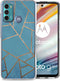 iMoshion Hoesje Geschikt voor Motorola Moto G60 Hoesje Siliconen - iMoshion Design hoesje - Blauw / Blue Graphic