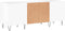 vidaXL - Platenkast - 121x38x48 - cm - bewerkt - hout - hoogglans - wit
