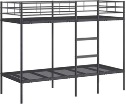 vidaXL - Stapelbed - zonder - matras - 80x200 - cm - staal - zwart