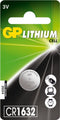 GP Batteries CR1632 - Lithium 3V - 140 mAh