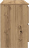vidaXL - Tv-meubel - 100x35x54 - cm - bewerkt - hout - artisanaal - eikenkleurig