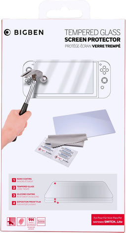 Bigben Interactive SWITCH2TEMPGLASS - Screenprotector - 9H krasbestendig - (Switch Lite)