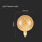 V-TAC VT-2270 - LED Lamp - E27 - Spiraalvormige gloeidraad - Amber - 4W - 250 Lumen - 2700K