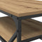 vidaXL - Salontafel - met - Plank - – - Artisan - Eiken, - 90x50x40 - cm, - Gemaakt - van - Geschikt - Hout
