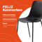 Alterego Feliz - Designer Stoel - Zwarte Binnen- & Buitenstoel - 52.5x48x88cm