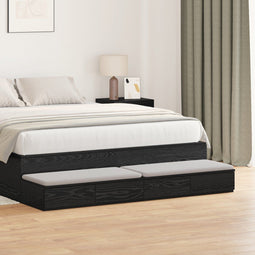 vidaXL - Zwarte - Bedlade - - - 135 - x - 36,5 - x - 16,5 - cm - - - Gemaakt - van - Bewerkt - Hout