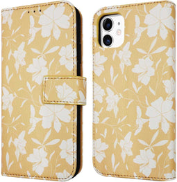 iMoshion Hoesje Geschikt voor iPhone 11 Hoesje Met Pasjeshouder - iMoshion Design Bookcase smartphone - Geel / Yellow Flowers
