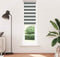 vidaXL - Zebra - rolgordijn - 65x200 - cm - stofbreedte - 60,9 - cm - donkergrijs