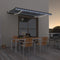 vidaXL - Luifel - uittrekbaar - met - windsensor - en - LED - 300x250 - cm - crème