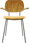 Light&living Eetkamerstoel 58x58x82 cm EMMA velvet okergeel-donker grijs