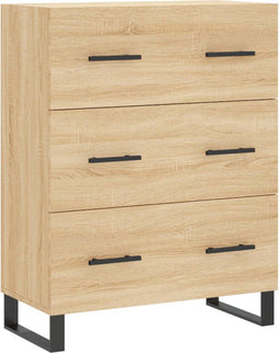 vidaXL - Dressoir - 69,5x34x90 - cm - bewerkt - hout - sonoma - eikenkleurig