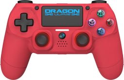 Dragon War Dragonwar Shock 4 - Draadloze Controller - Ergonomisch ontwerp - Rood