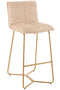 J-Line barstoel Pierre - metaal/textiel - beige - 2 stuks
