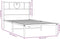 vidaXL - Bedframe - met - hoofdbord - metaal - zwart - 100x200 - cm