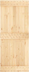 vidaXL - Schuifdeur - met - beslag - 85x210 - cm - massief - grenenhout