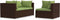 vidaXL - 3-delige - Loungeset - met - kussens - poly - rattan - bruin