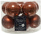 10x stuks kerstballen terra bruin van glas 6 cm - mat/glans - Kerstboomversiering