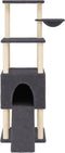 vidaXL - Kattenmeubel - met - sisal - krabpalen - 153 - cm - donkergrijs