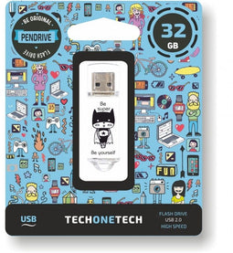 Tech1Tech TEC4018-32 - Usb-stick - 32GB - Wit