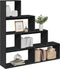 vidaXL - Kamerscherm - / - boekenkast - 4-laags - 143,5x29x143,5 - cm - hout - zwart