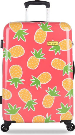 BHPPY Pretty Pineapple - Medium reiskoffer - Hardcase - 66 cm - 65L - Cijferslot - Zwenkwielen