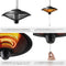 tectake® Solaris Orbit - Hangende infraroodstraler - 2500 W - Aluminium zwart