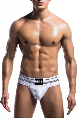 MOB EROTICWEAR - WHITE SPORTS JOCKSTICK L