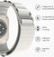 imoshion Nylon Alpine bandje - Geschikt voor Apple Watch 1, 2, 3, 4, 5, 6, 7, 8, 9, 10, SE, Ultra (2) - 44/45/46/49 mm - Wit - One Size