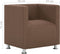 vidaXL Fauteuil kubus stof bruin