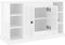 vidaXL - Dressoir - 100x35,5x60 - cm - bewerkt - hout - hoogglans - wit