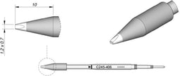 JBC Tools C245406 Soldeerpunt Beitelvorm, Recht Grootte soldeerpunt 0.7 mm Lengte soldeerpunt: 10 mm Inhoud: 1 stuk(s)